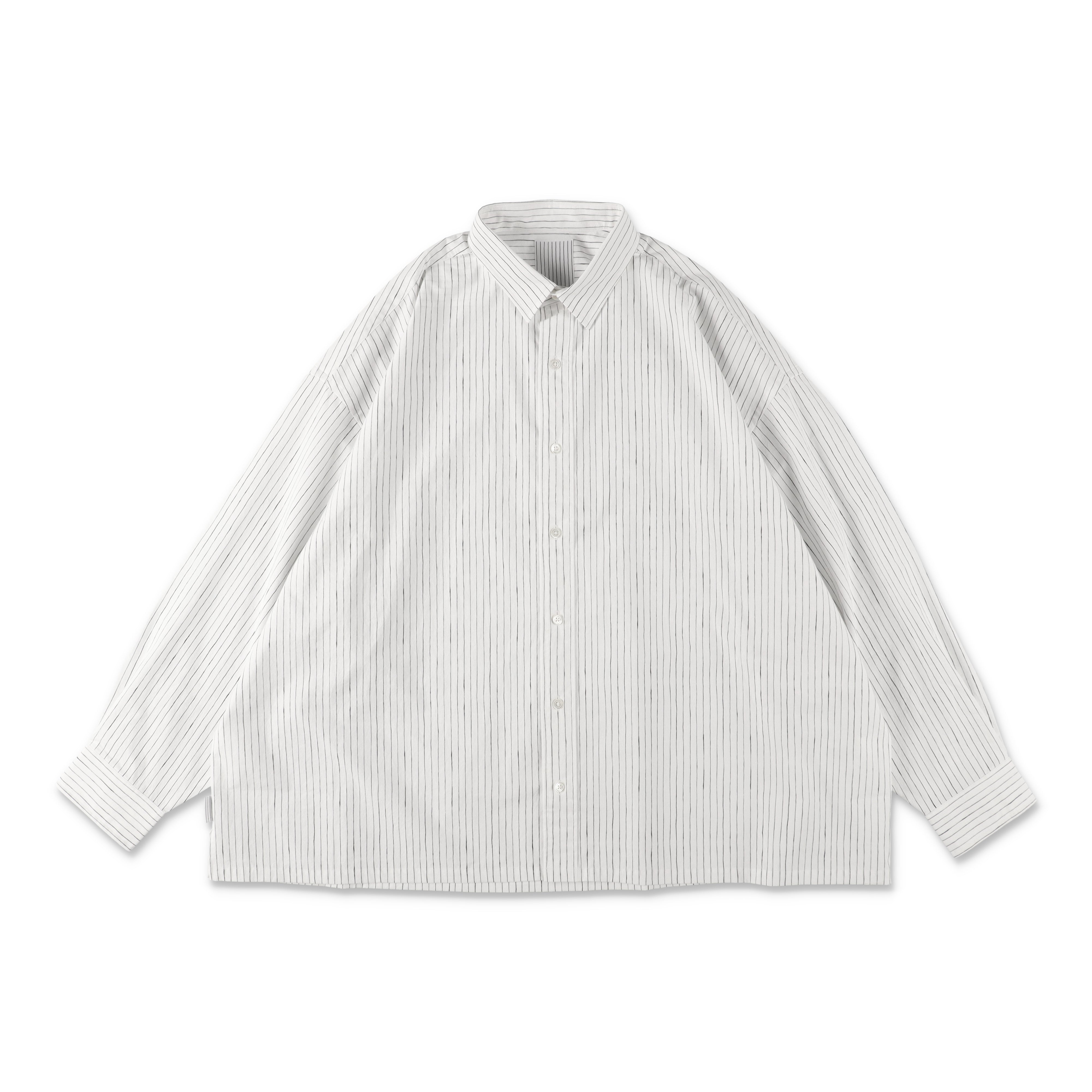 S.F.C COTTON STRIPE SLIT SHIRT - White – STUDY SHOWROOM STORE