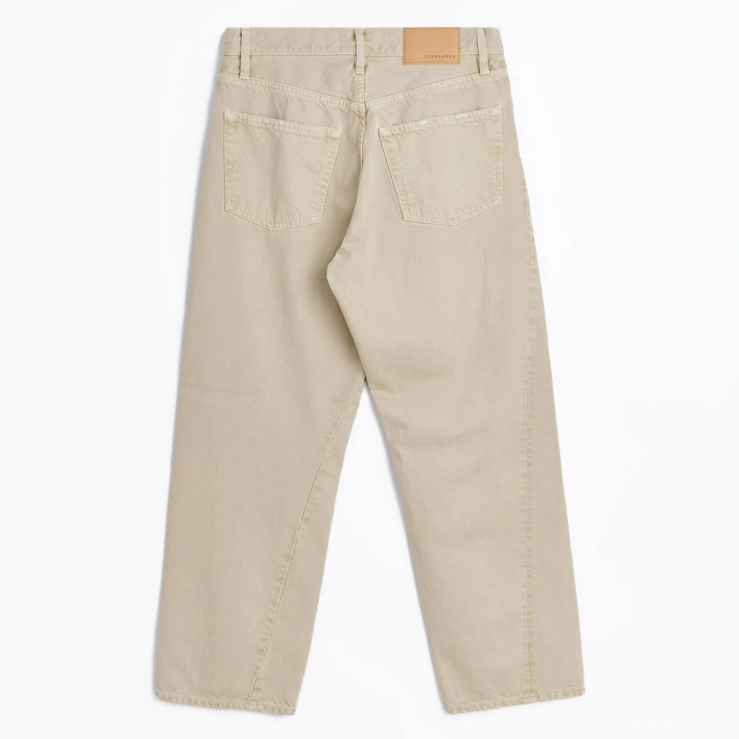 SUNFLOWER WIDE TWIST DENIM VINTAGE SAND バックデザイン 背面シルエット