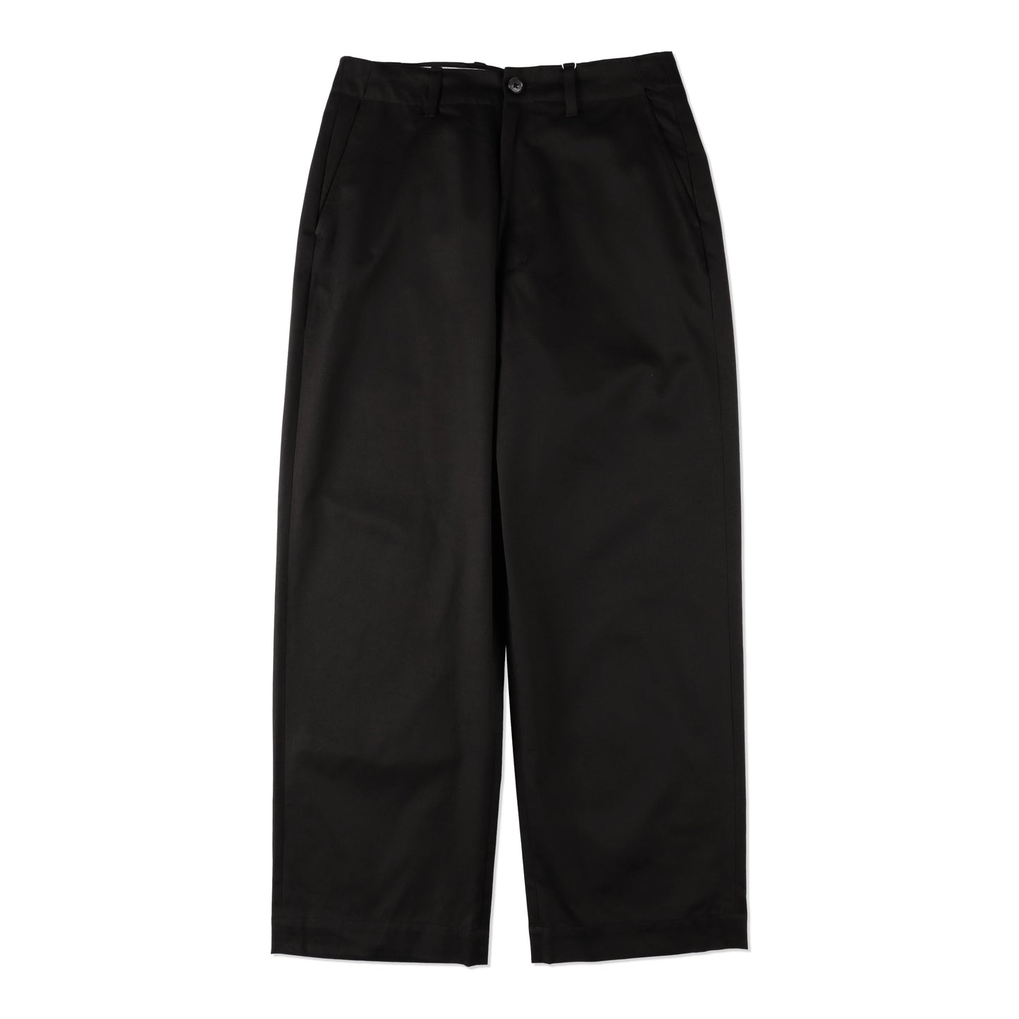 UNIVERSAL PRODUCTS NO TUCK CHINO TROUSERS BLACK【233-60506】(N)