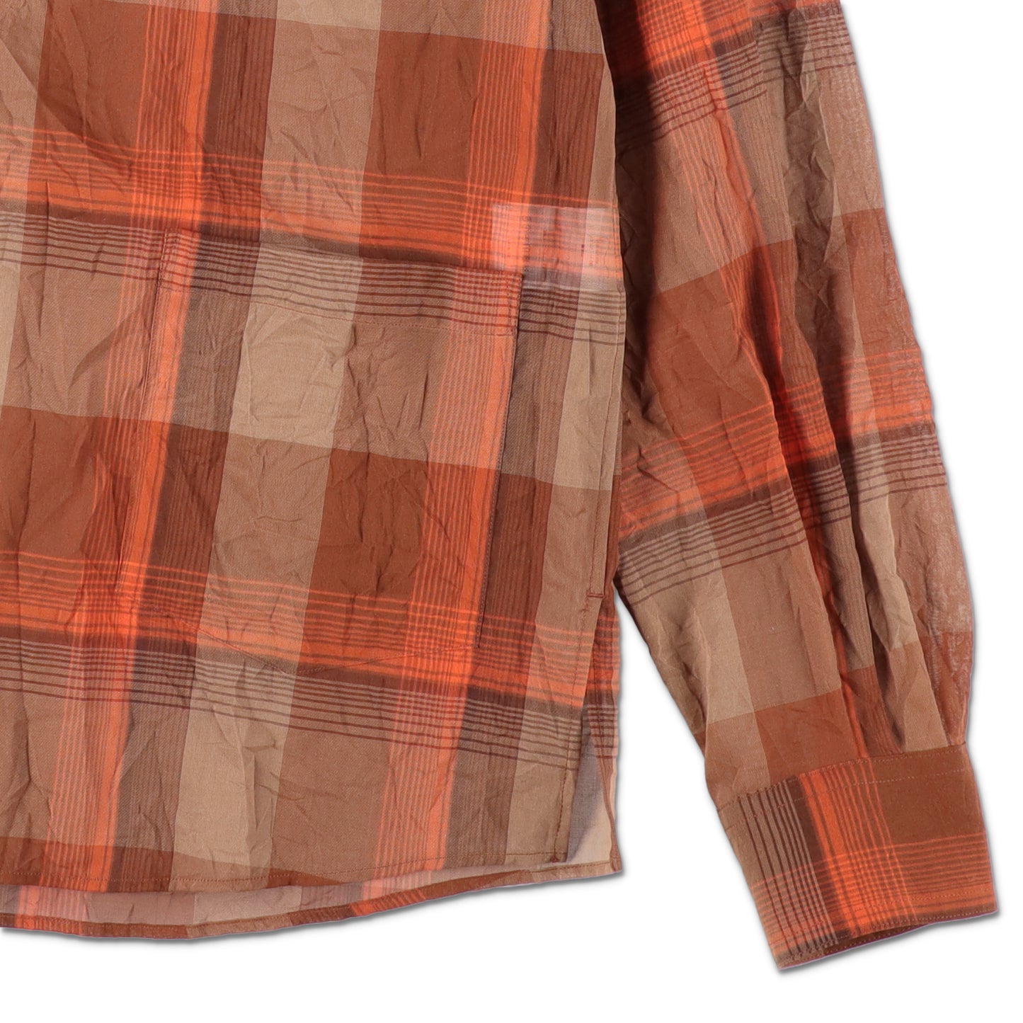 ENCOMING PULLOVER POCKET SHIRT BROWN/ORANGE【PPSH-BO】