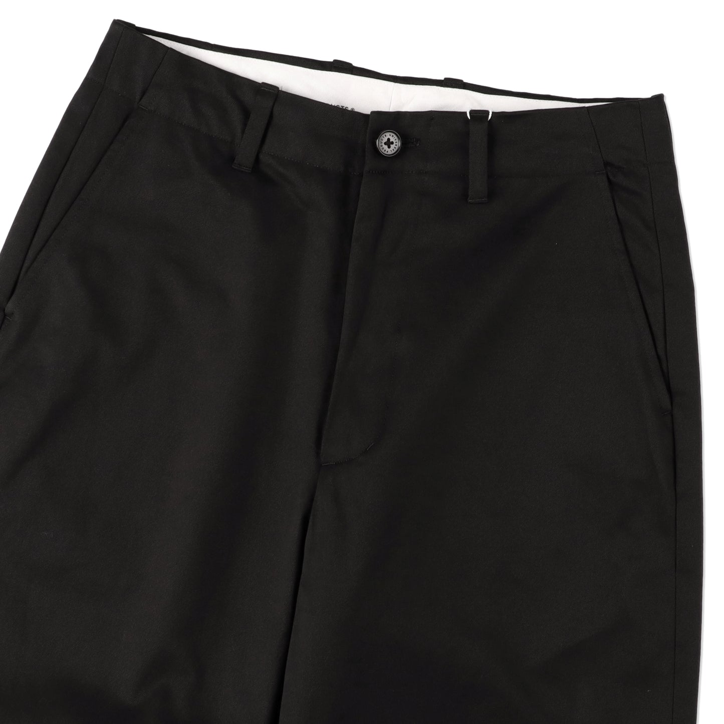 UNIVERSAL PRODUCTS NO TUCK CHINO TROUSERS BLACK【233-60506】(N)