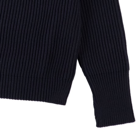 NAVY CREWNECK Navy Blue - ANDERSEN-ANDERSEN 裾部分のディテール