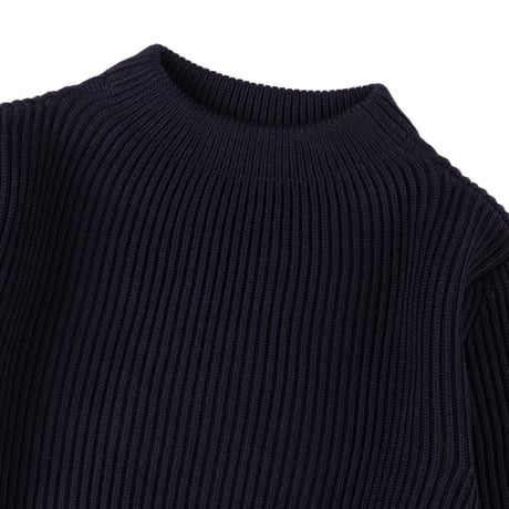 NAVY CREWNECK Navy Blue - ANDERSEN-ANDERSEN ネック部分のディテール