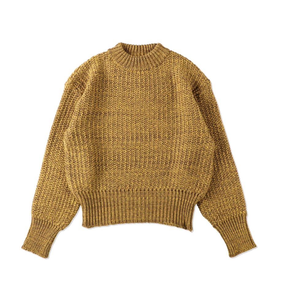 UNITUS(ユナイタス) Low Gauge Melange Knit Yellow Mix 【UTSFW22-KN01】