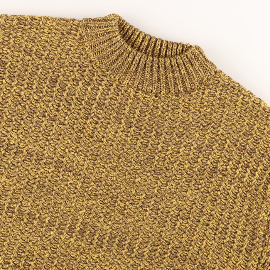 UNITUS(ユナイタス) Low Gauge Melange Knit Yellow Mix 【UTSFW22-KN01】