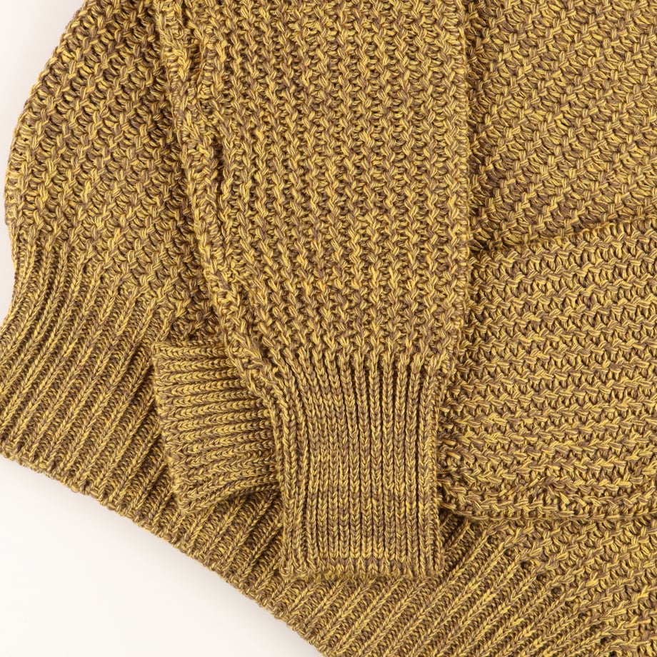 UNITUS(ユナイタス) Low Gauge Melange Knit Yellow Mix 【UTSFW22-KN01】