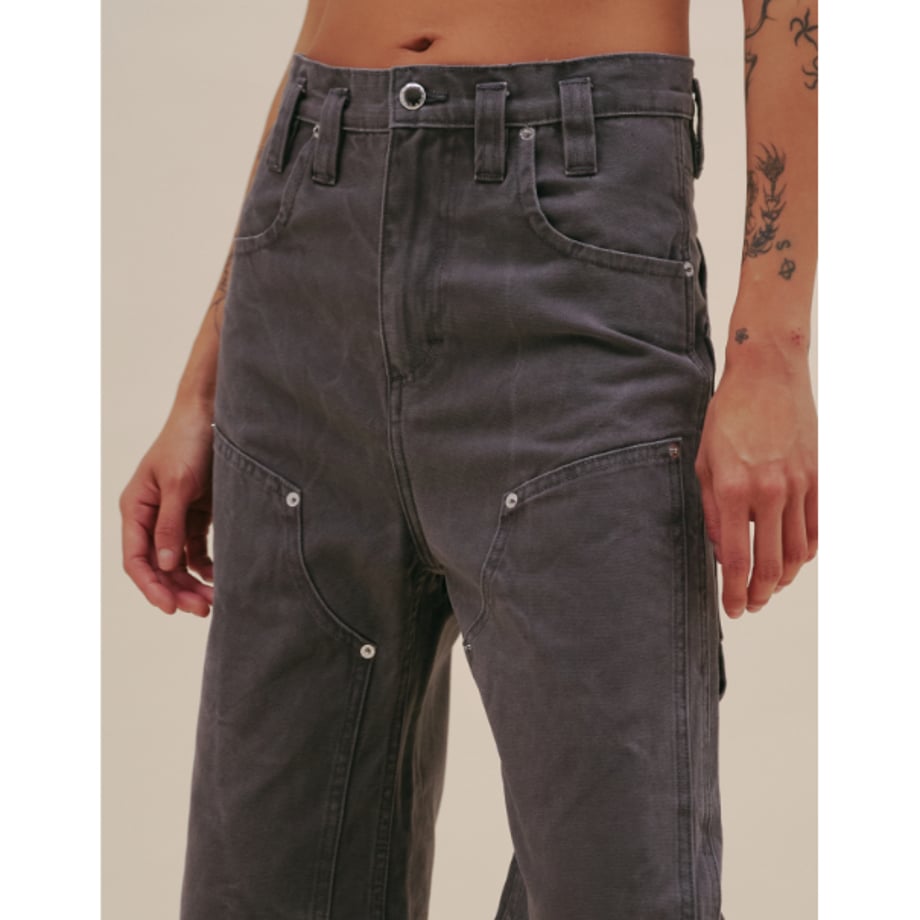 ECKHAUS LATTA DOUBLE KNEE BAGGY JEAN SLATE【1229-EL-PS25-S】