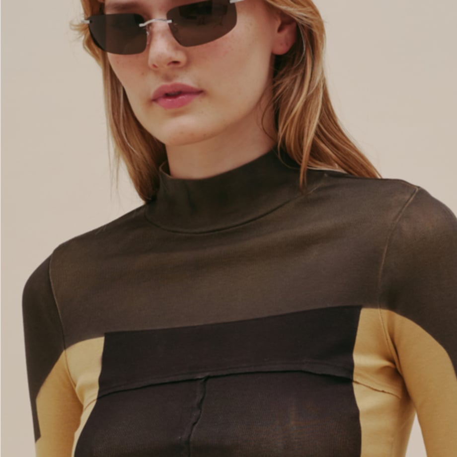 ECKHAUS LATTA LAPPED BABY TURTLENECK REDACTED【305-EL-PS25-R】(N)