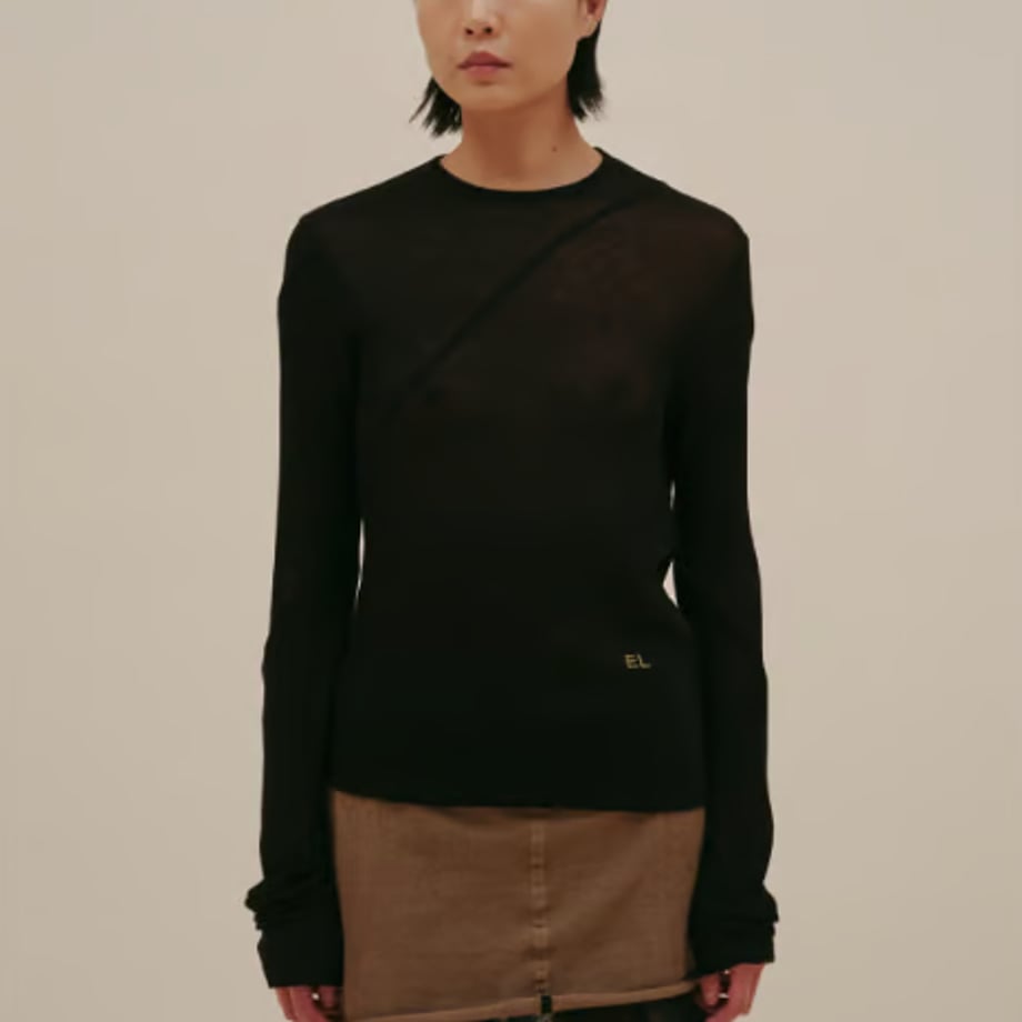 ECKHAUS LATTA SPIRAL LONG SLEEVE JET【1107-EL-PS25-J】(N)