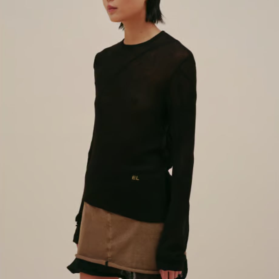 ECKHAUS LATTA SPIRAL LONG SLEEVE JET【1107-EL-PS25-J】(N)