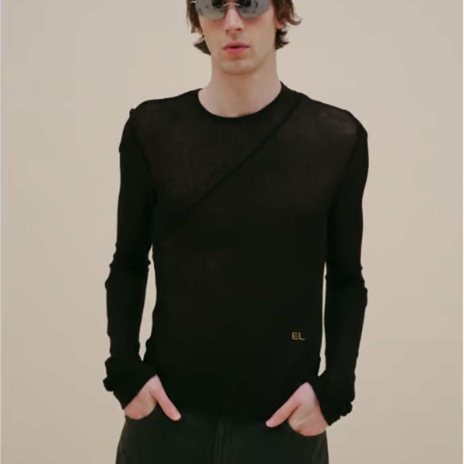 ECKHAUS LATTA SPIRAL LONG SLEEVE JET【1107-EL-PS25-J】(N)