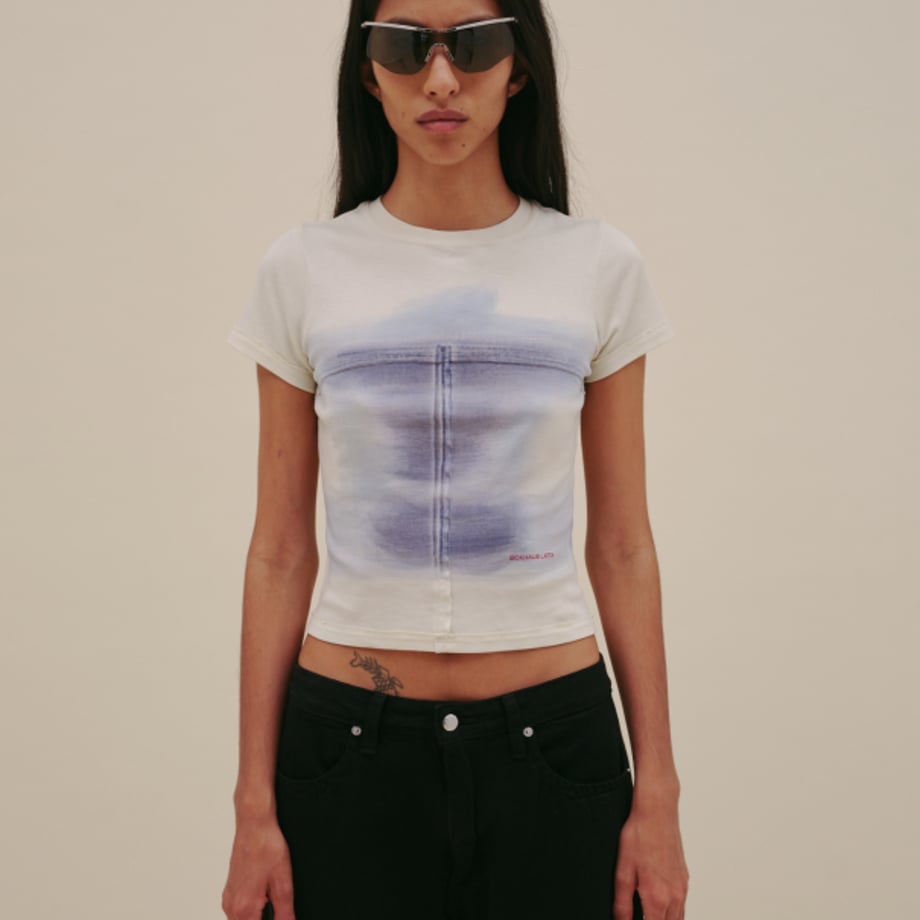 ECKHAUS LATTA LAPPED BABY TEE OASIS【303-EL-PS25-O】(N)