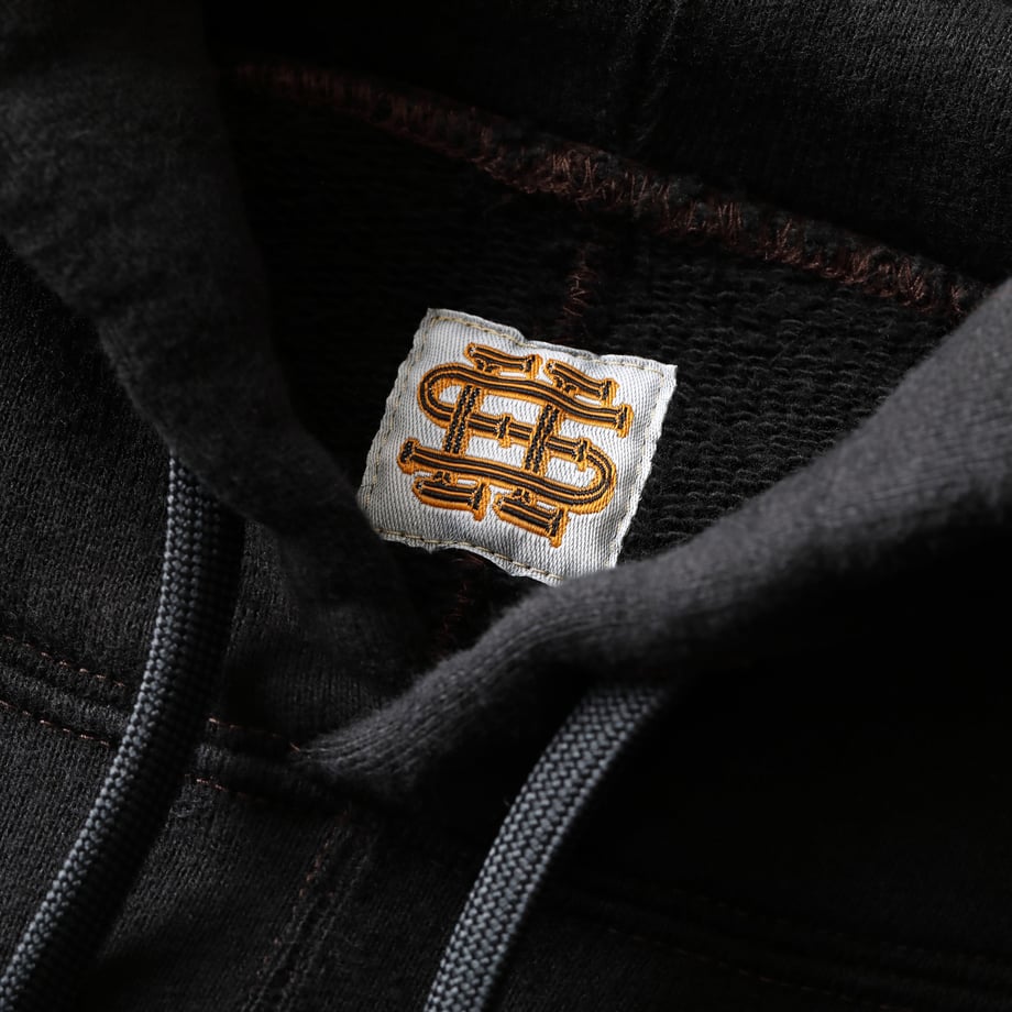 SEE SEE OVER DYE VINTAGE HOODIE BLACK