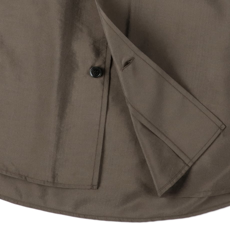 ENCOMING OPEN COLLAR SHIRT BROWN【OPSH-BR】(N)