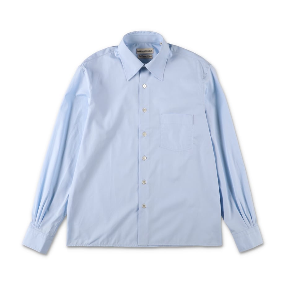 LIGHT BLUE CAMISA SHIRT – CAMISAS MANOLO 正面全体画像