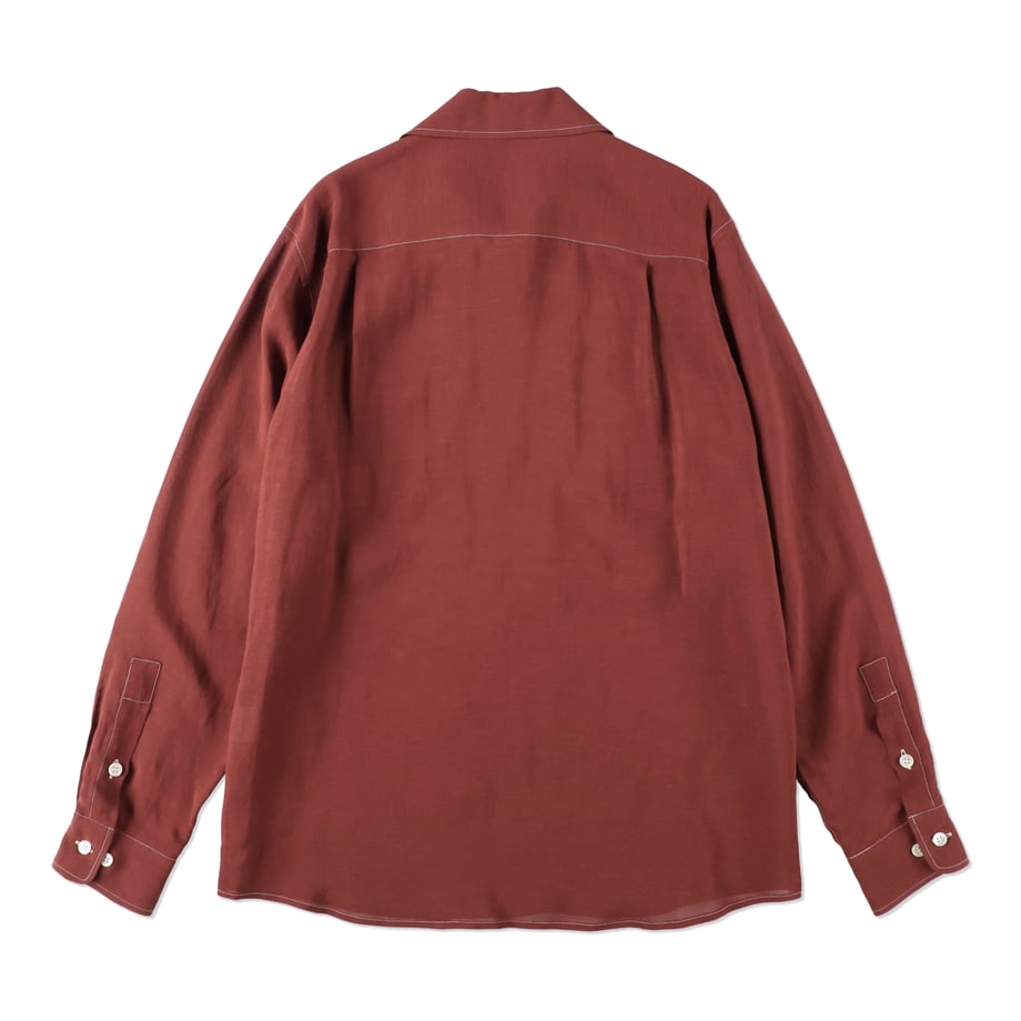 ENCOMING OPEN COLLAR SHIRT RED【OPSH -R】