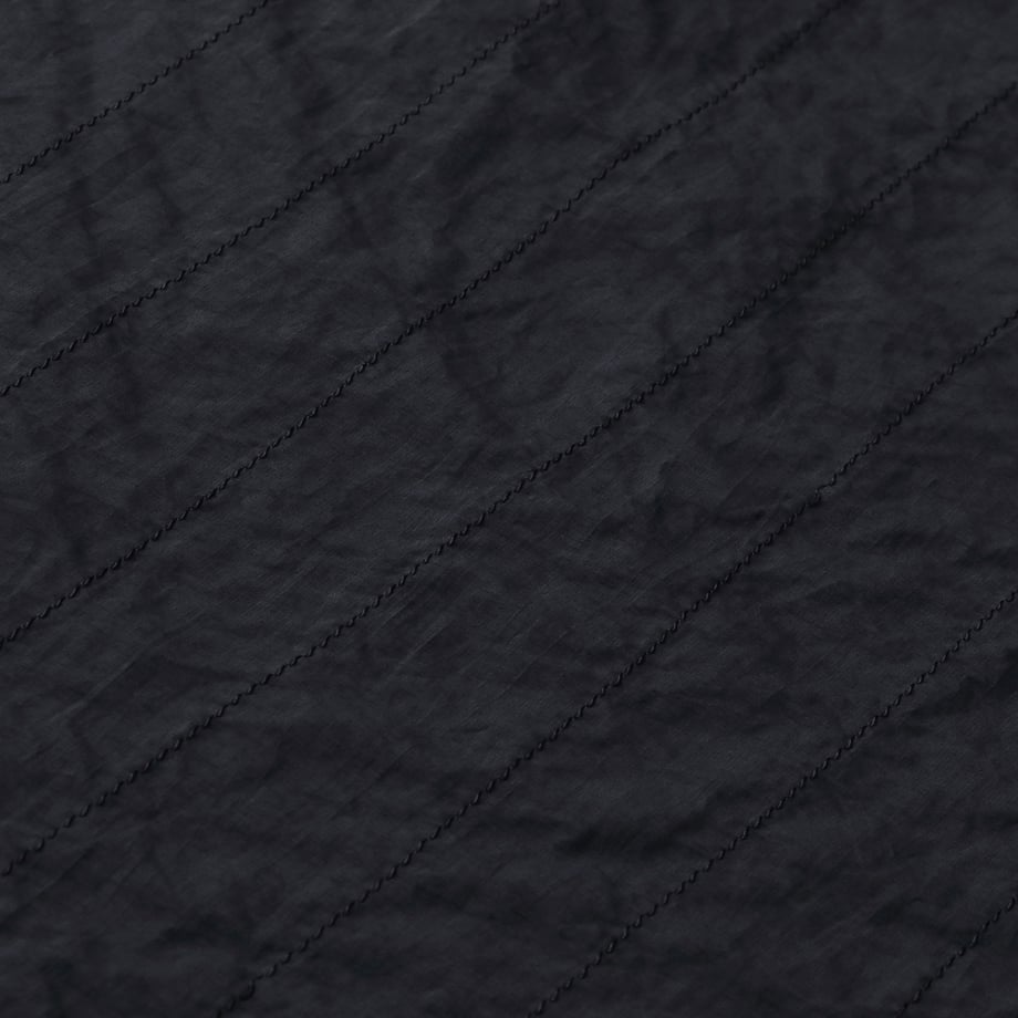 S.F.C STITCHED WIDE TAPERED EASY PANTS Black - エスエフシー 生地詳細