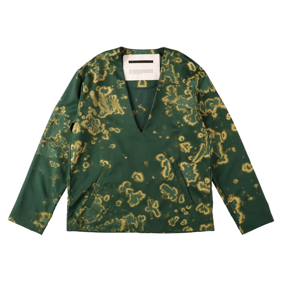 SHEBA RIP V NECK PO GRN/YEL【23012004】(N)