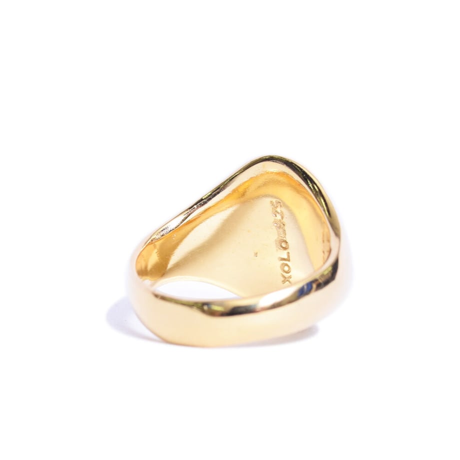 XOLO Oval Mirror ring 24K ALL coating【XOR018】(N)
