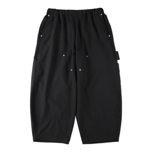 COSMOS TEXAS summer wool easy double knee pants black【ctss25p02】(N)