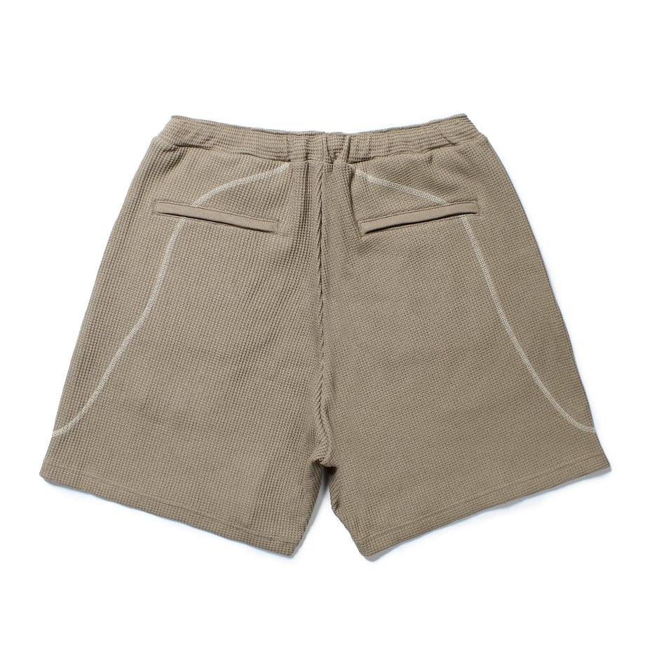 CABARET POVAL Fabien Waffle Shorts Khaki【24SS-PVA-PT03】