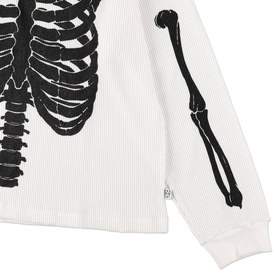 COSMOS TEXAS bone waffle ls tee white【ctss25CS01】