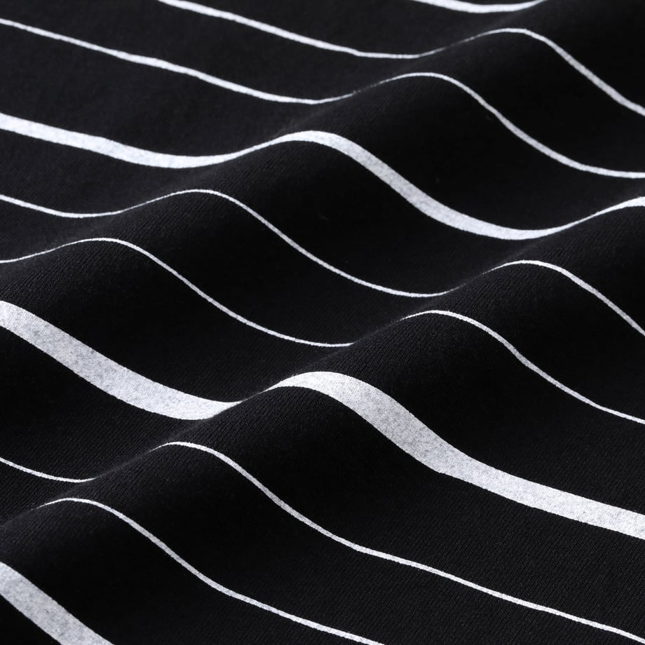 S.F.C SUPER BIG MIX SIDE STRIPES LS TEE Black-White - エスエフシー 生地