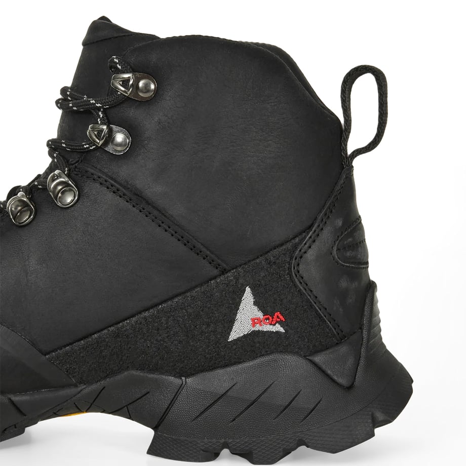 ROA Andreas Black Vibramソール 革製ディテール