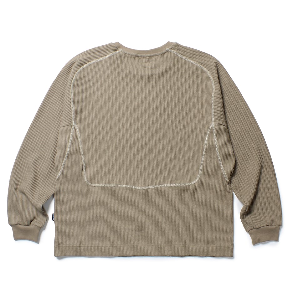 CABARET POVAL Fabien Waffle Top Khaki【24SS-PVA-CS01】