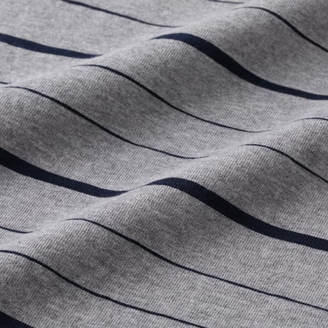 S.F.C SUPER BIG MIX SIDE STRIPES SS TEE Grey-Navy - エスエフシー 生地