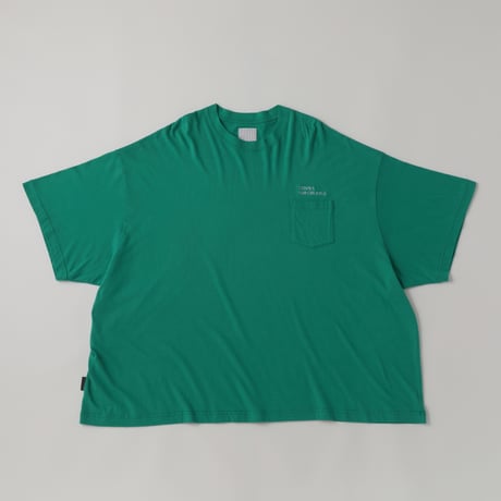 S.F.C SUPER BIG FLAT POCKET SS TEE Green - エスエフシー 正面