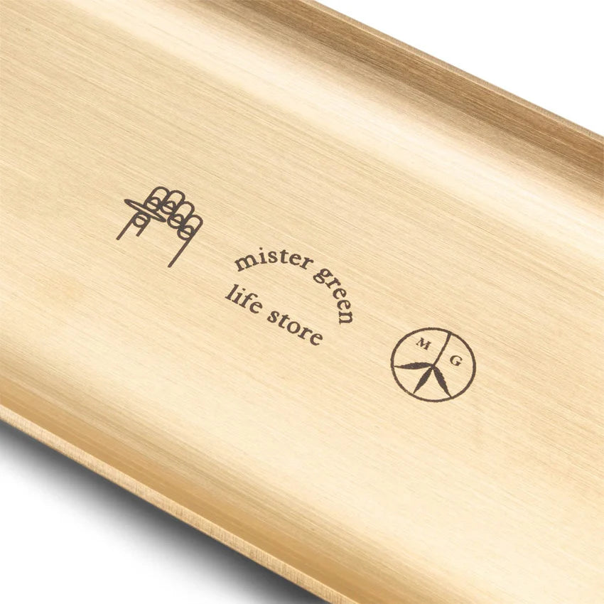 Mister Green Logo Rolling Tray - Heavy Brass【ROLLINGTRAY01】(N)