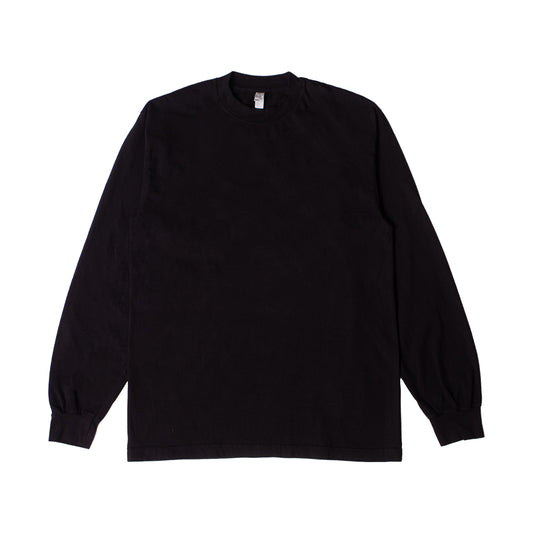 Los Angeles Apparel Long Sleeve Garment Dye T-Shirt Black【1807GD】