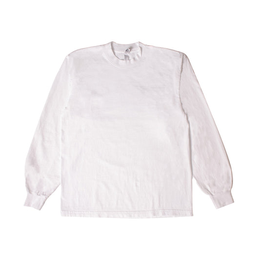 Los Angeles Apparel Long Sleeve Garment Dye T-Shirt White【1807GD】