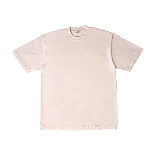 Los Angeles Apparel Garment Dye Crew Neck T-Shirt Creme【1801GD】