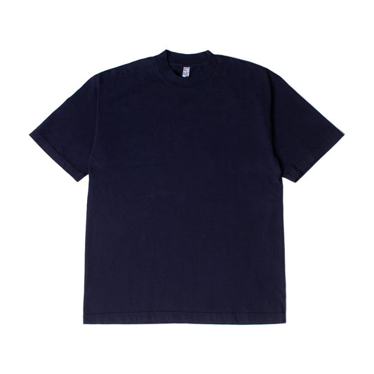 Los Angeles Apparel  Garment Dye Crew Neck T-Shirt Navy【1801GD】