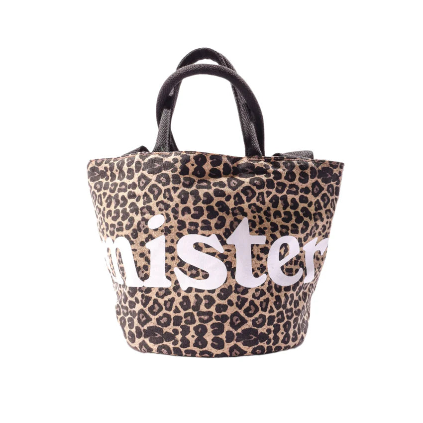 Mister Green SMALL ROUND TOTE / GROW BAG LEOPARD【SMALLTOTE】(N)
