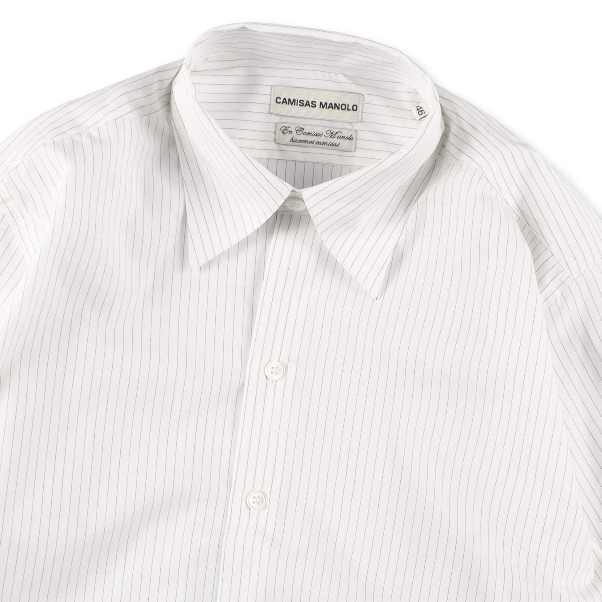 CAMISAS MANOLO - Off White Black Stripes Normal Shirt – STUDY CAMISAS MANOLO - Off White Black Stripes Normal Shirt – STUDY