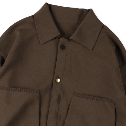 MEIAS KNIT OVERALL BROWN [XXN-6S15] (N)