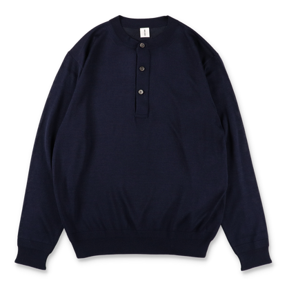 MEIAS SILK HENLEY NECK PO NAVY [SLPO-04-24] (N)