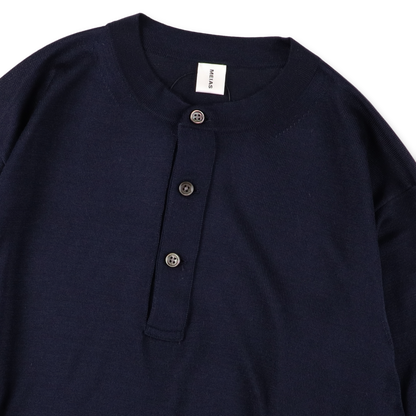 MEIAS SILK HENLEY NECK PO NAVY [SLPO-04-24] (N)