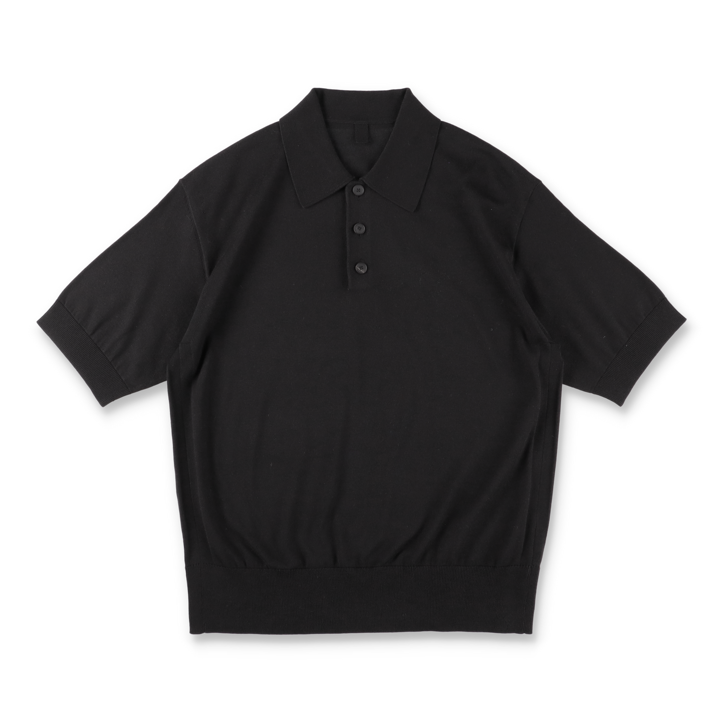 MEIAS CO/ SI KNIT POLO PO BLACK [HEPO-6S04] (N)