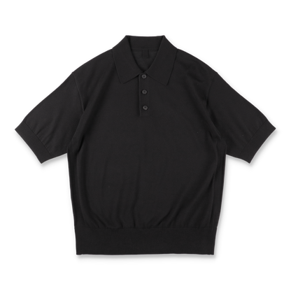 MEIAS CO/ SI KNIT POLO PO BLACK [HEPO-6S04] (N)