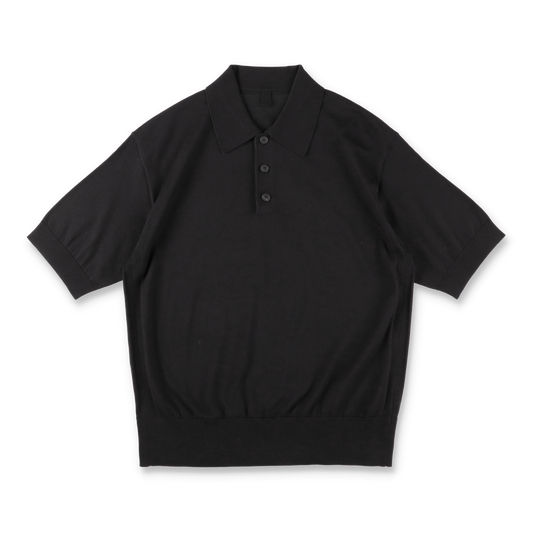 MEIAS CO/ SI KNIT POLO PO BLACK [HEPO-6S04] (N)
