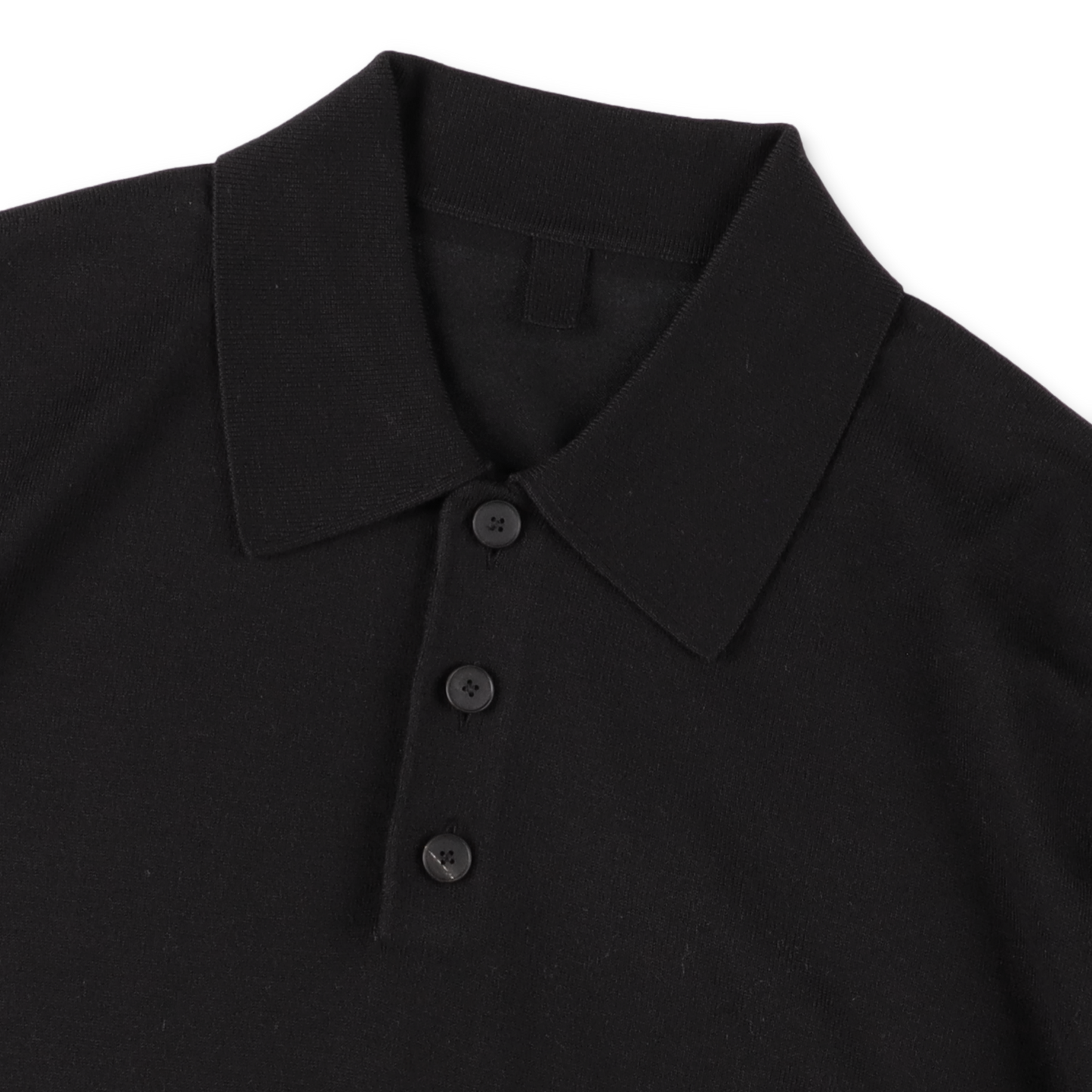 MEIAS CO/ SI KNIT POLO PO BLACK [HEPO-6S04] (N)