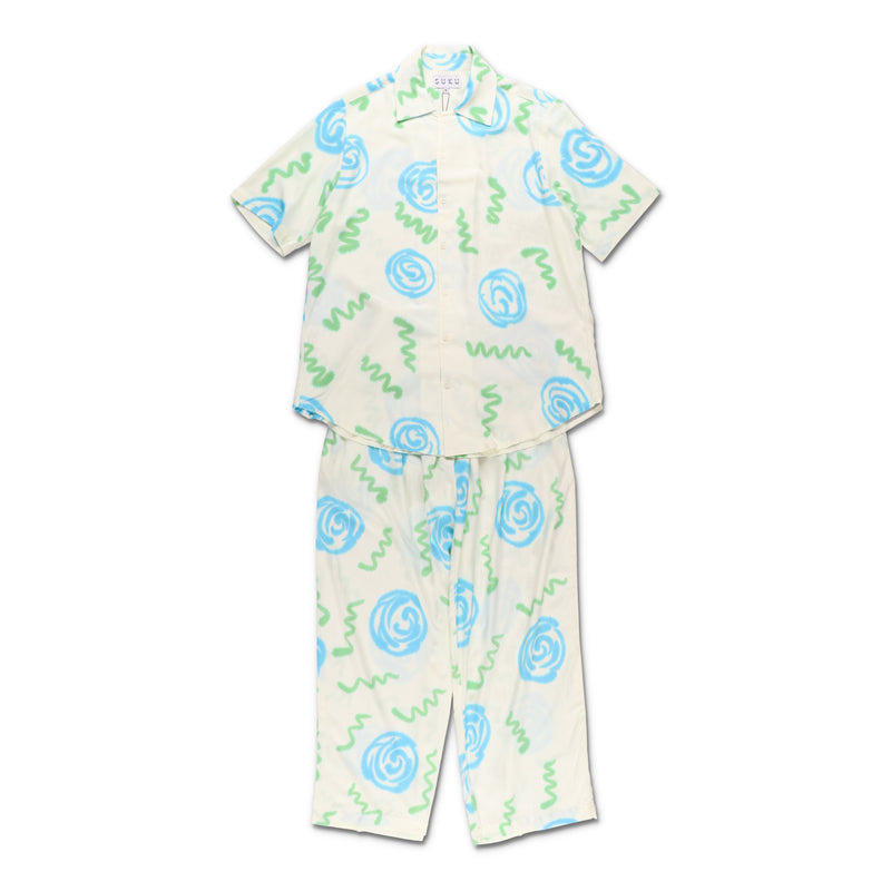 SUKU HOME - UNISEX PYJAMA SET SUMMER NIGHT OASIS – STUDY SHOWROOM