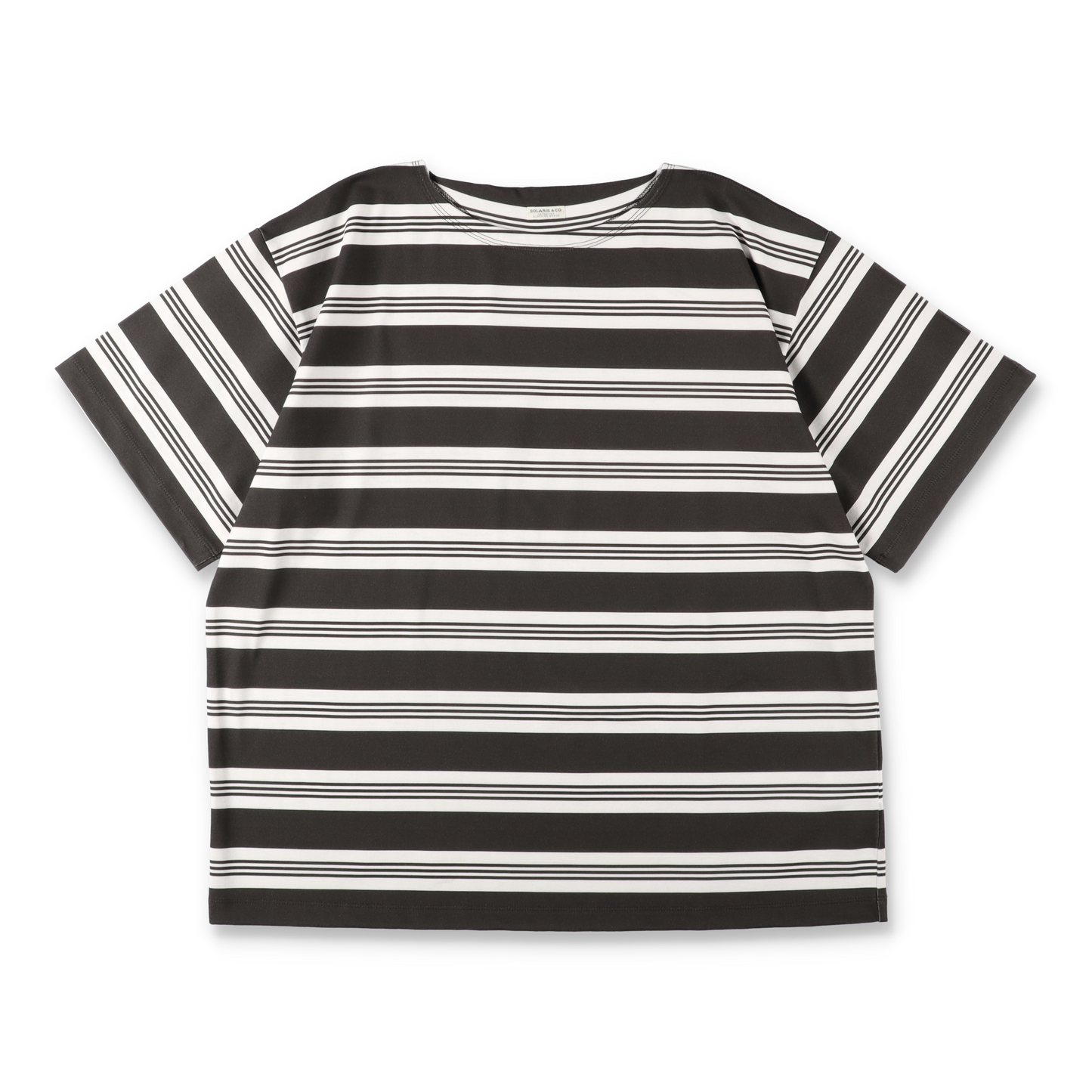 SOLARIS&CO. Boatneck Stripe Tee JAMES Black – STUDY SHOWROOM STORE SOLARIS&CO. Boatneck Stripe Tee JAMES Black – STUDY SHOWROOM STORE
