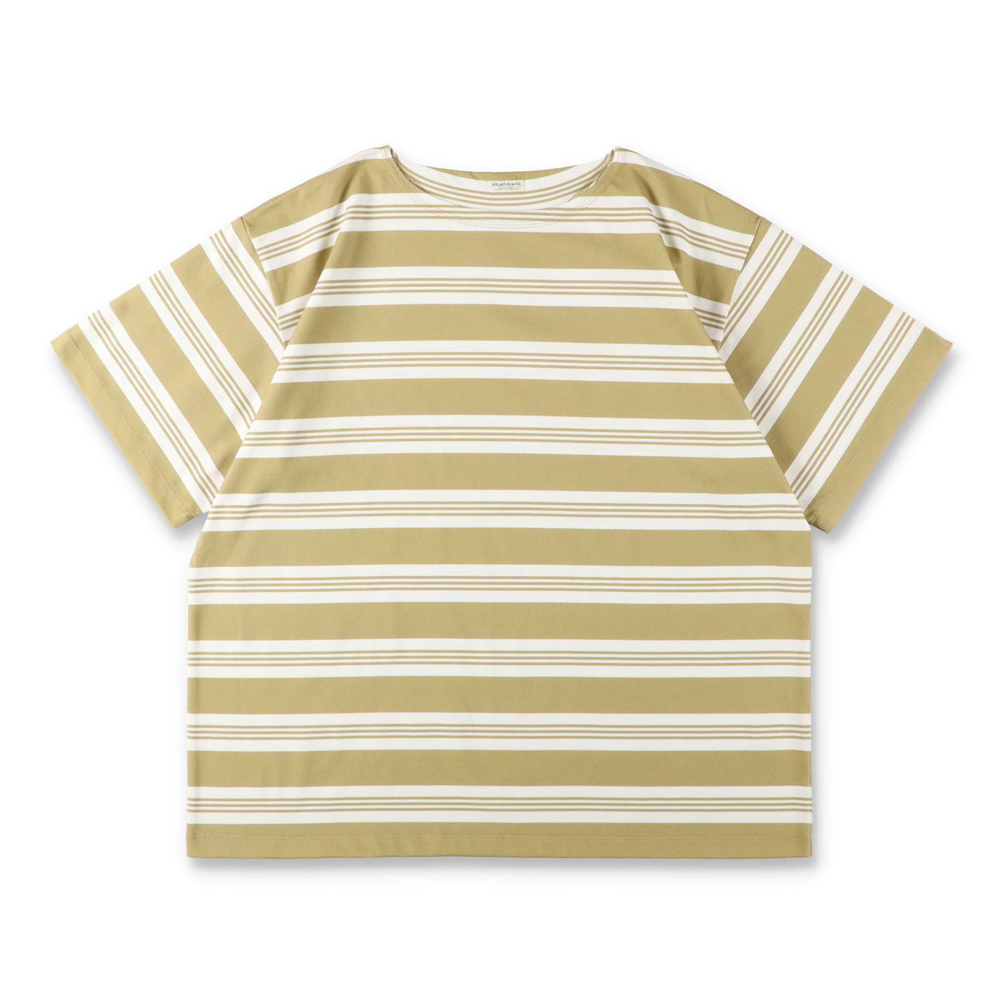 SOLARIS&CO. BOATNECK STRIPE TEE JAMES WALNUT【Z02001】(N)