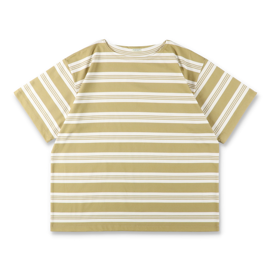 SOLARIS&CO. BOATNECK STRIPE TEE JAMES WALNUT【Z02001】(N)