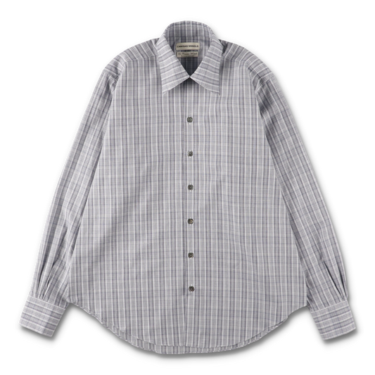BLUE/WHITE MULTI CHECK NORMAL SHIRT - CAMISAS MANOLO 正面